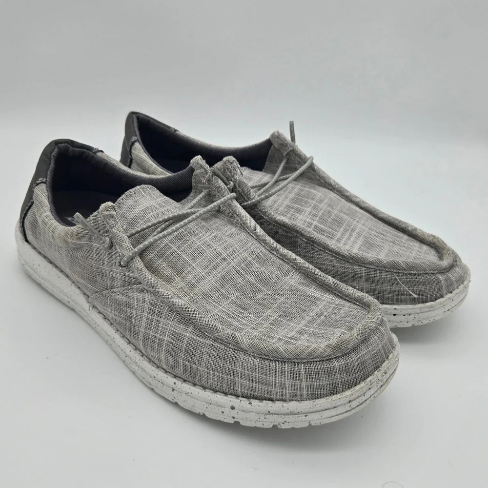 Eddie Bauer Canvas Corbett Lace Up Loafer Mens Size‎ 9M Gray